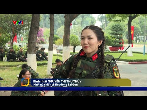nu chien si khoi biet dong sai gon deo ta tap dieu binh chuan bi chao mung le 30 4 vtv24