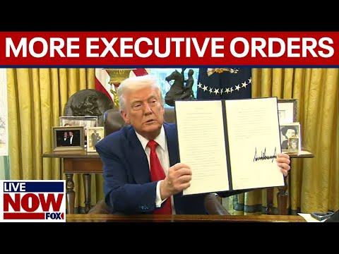 president trump signs more executive orders takes questions from reporters livenow from