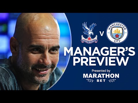 press conference pep guardiola previews crystal palace v city 1