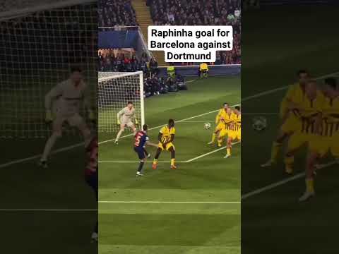 raphinha goal for barcelona against dortmund barcelona trending championsleague dortmund