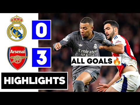 real madrid vs arsenal 0 3 all goals extended highlights 2 goal declan rice