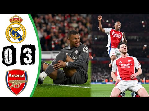real madrid vs arsenal 0 3 highlights allgoals uefa champions league 2025