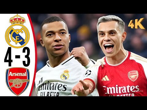 real madrid vs arsenal 4 3 highlights all goals uefa champions league 2025