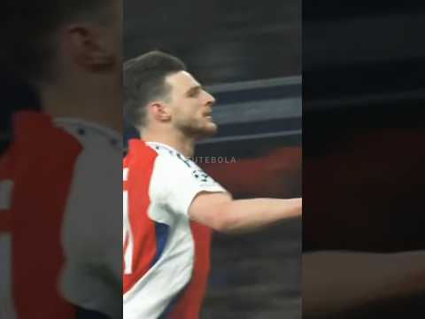 rice que golaco maravilhoso gol de falta com curva fantastica para o arsenal contra o real madrid