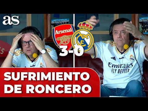 roncero reaccion completa a la debacle arsenal 3 real madrid 0