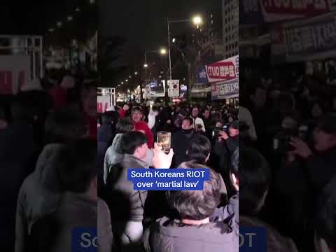south koreans riot over martial law