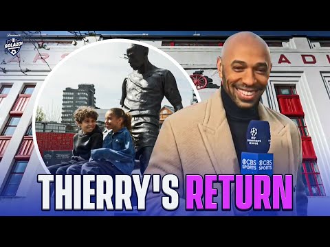 thierry henry makes emotional return to highbury and arsenal with his kids cbs sports golazo