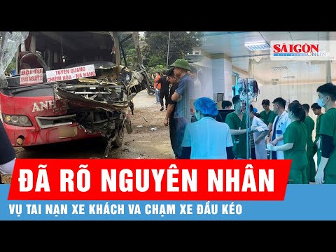 thong tin ve nguyen nhan ban dau vu tai nan xe khach va cham xe dau keo tai tuyen quang tin tuc