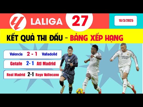 tong hop ket qua bang xep hang vong 27 laliga tay ban nha 24 25 real thang atl madrid thua