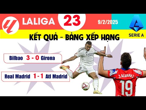 tong hop ket qua bxh vong 23 laliga tay ban nha va vong 24 seriea italia