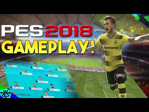 ttb pes 2018 gameplay barcelona vs dortmund analysis elements