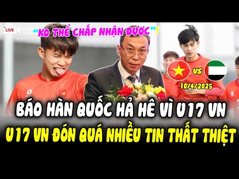 u17 viet nam nhan qua nhieu tin that thiet khi da chung ket u17 uae bao han quoc ha he vi u17vn