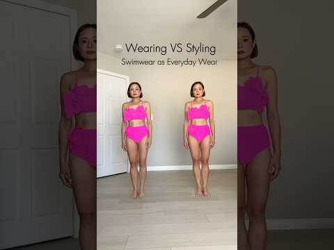 wearing vs styling hot pink bikini f09f9199 shorts