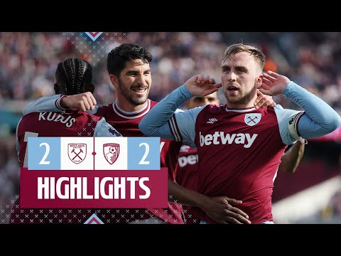 west ham vs bournemouth premier league highlights