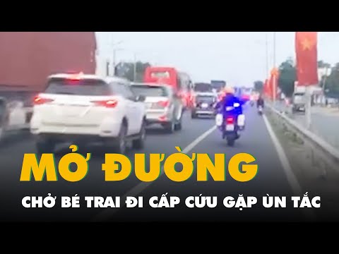 xe cho be trai di cap cuu gap un tac tren cao toc duoc canh sat mo duong dua den tp hcm