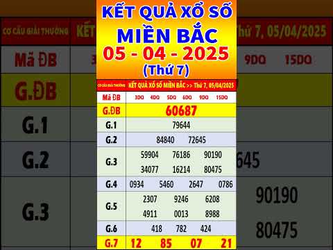 xo so mien bac hom nay ngay 5 4 2025 kqxs nam dinh xs mien bac xsmb kqxsmb xsnd shorts