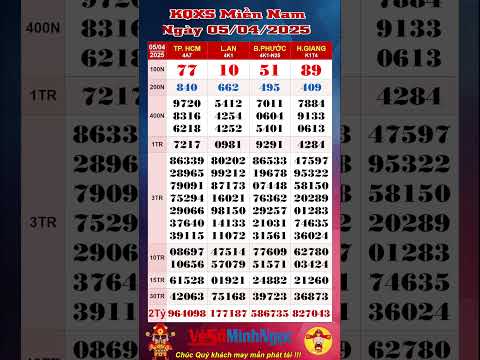 xo so mien nam xsmn ngay 05 04 2025 truc tiep kqxs xo so tp hcm xo so long an binh phuoc