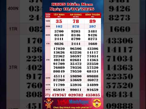 xo so mien nam xsmn ngay 10 04 2025 truc tiep kqxs xo so tay ninh xo so an giang binh thuan