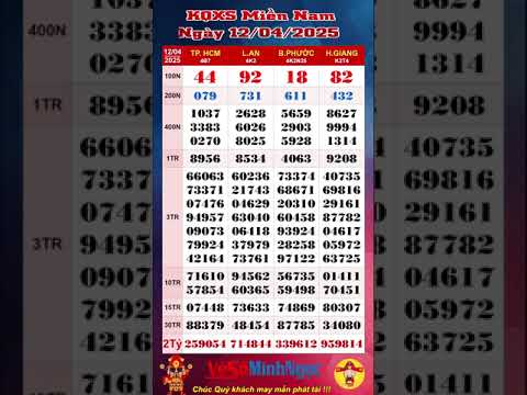xo so mien nam xsmn ngay 12 04 2025 truc tiep kqxs xo so tp hcm xo so long an binh phuoc