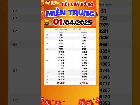 xo so mien trung hom nay ngay 1 thang 4 xsmt xsmt xosomientrung 1