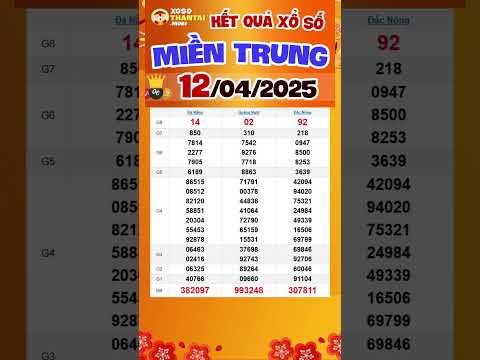 xo so mien trung hom nay ngay 12 thang 4 xsmt xsmt