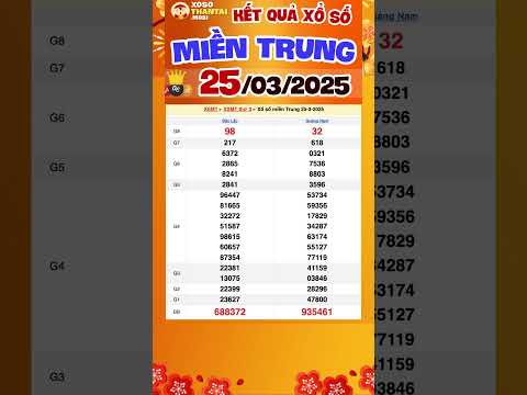 xo so mien trung hom nay ngay 25 thang 3 xsmt xsmt