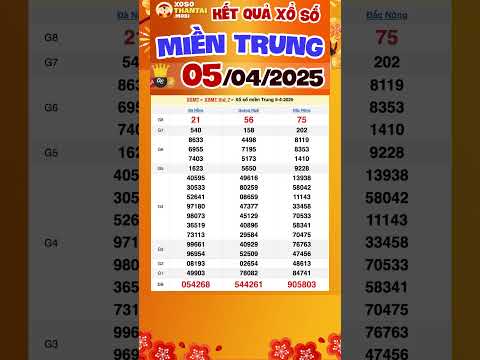 xo so mien trung hom nay ngay 5 thang 4 xsmt xsmt