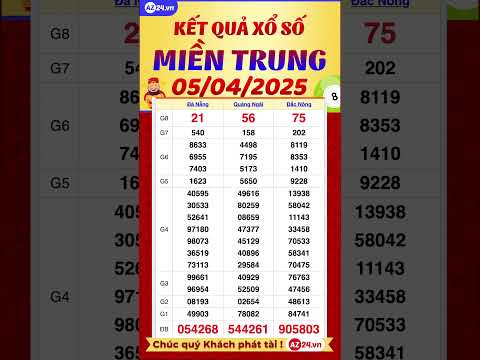 xo so mien trung ngay 5 thang 4 xsmt sxmt