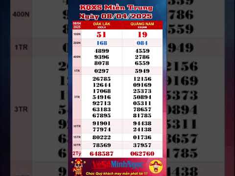 xo so mien trung xsmt ngay 08 04 2025 truc tiep kqxs xo so dak lak xo so quang nam