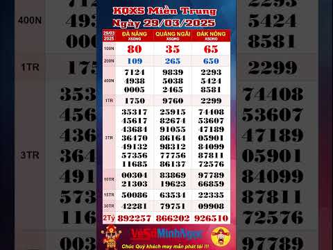 xo so mien trung xsmt ngay 29 03 2025 truc tiep kqxs xo so da nang xo so quang ngai dak nong