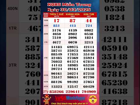 xo so mien trung xsmt ngay 30 03 2025 truc tiep kqxs xo so thua t hue xo so khanh hoa